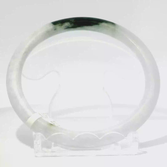 Natural Burmese Jadeite Bangle 61.1mm white imperial green lavender - SL768