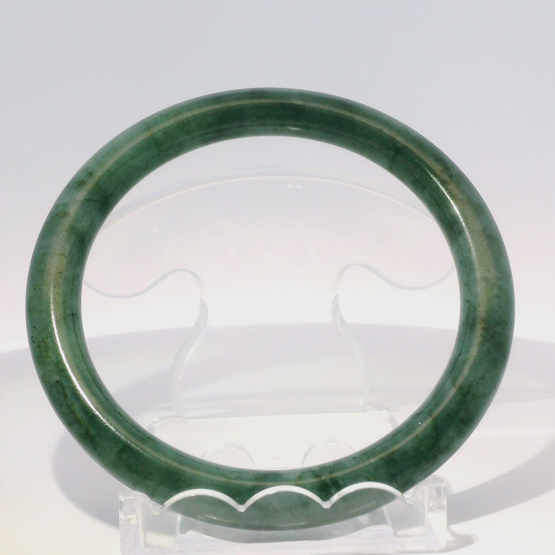 59 Icy Imperial Round Jade Bangle