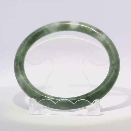 Natural Burmese Jadeite Bangle 61.4mm vintage imperial white - SL432