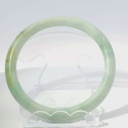 56mm Golden Mountain Round Jade Bangle, 360 video showcasing clarity and color, authentic Type A Burma jadeite, Brother Ryan Shop