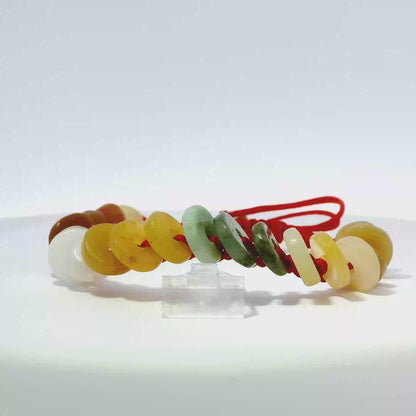 Red String Mix Money Coin Bracelet