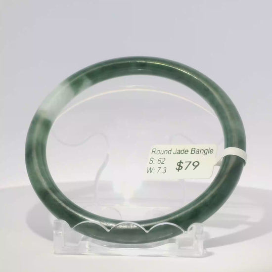 Natural Burmese Jadeite Bangle 62mm imperial white - SL087