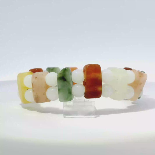 Mixed Jade Double Band Bead Bracelets