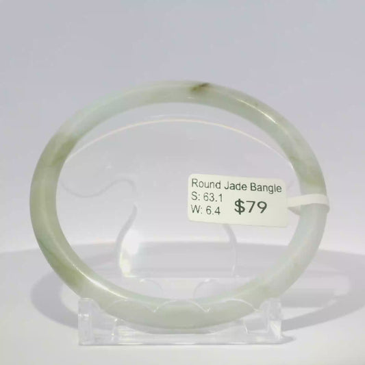 Natural Burmese Jadeite Bangle – Size 63 | SL086