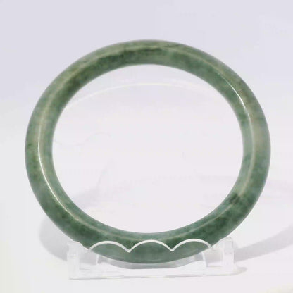 57 Forest Green Round Jade Bangle
