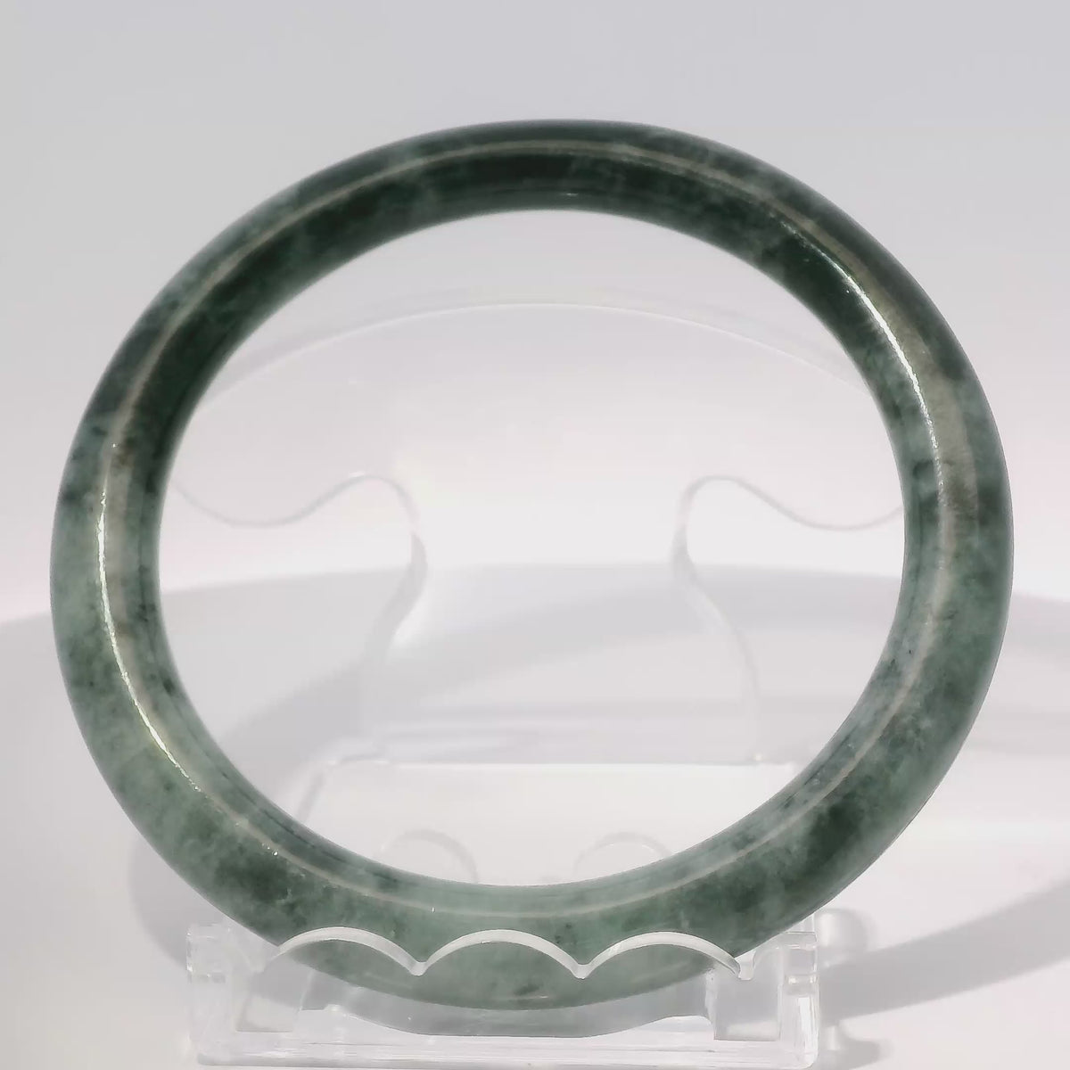 59mm Yin-Yang Round Jade Bangle, 360 video showcasing clarity and color, authentic Type A Burma jadeite, Brother Ryan Shop