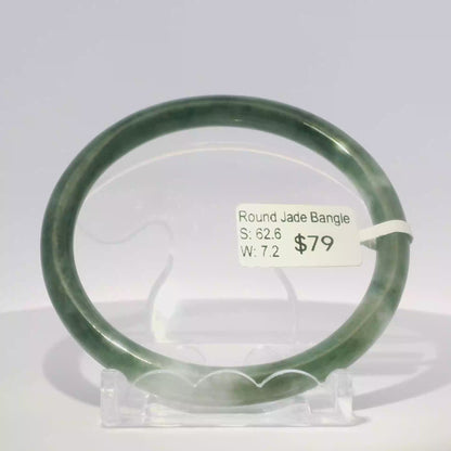Natural Burmese Jadeite Bangle – Size 63 | SL092