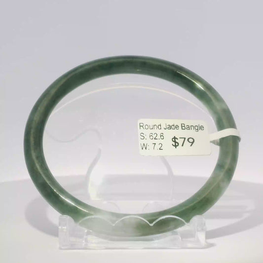 Natural Burmese Jadeite Bangle – Size 63 | SL092
