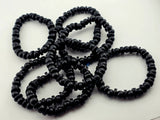Black Jade Spacer Bead Bracelet